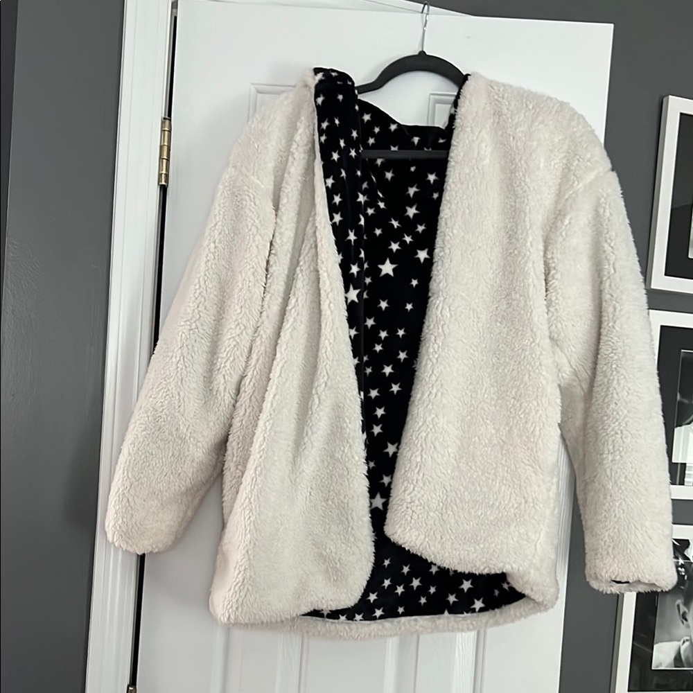 Reversible White and Black Star Jacket